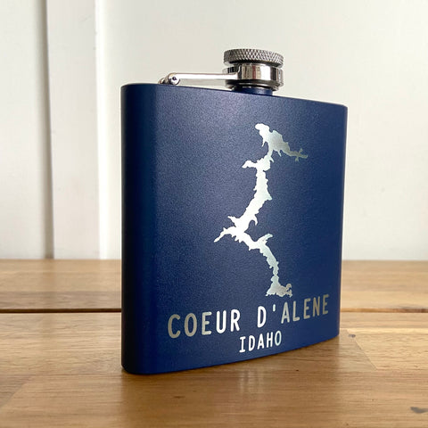 6oz Coeur d’Alene Stainless Steel Flask - RTS