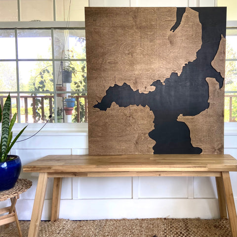 38x36” 3-D Lake Art - Lake Coeur d’Alene
