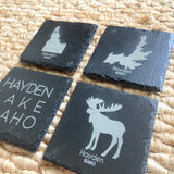 Set of 4 Hayden, Idaho Slate Coasters