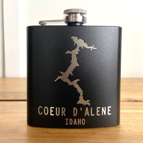 6oz Coeur d’Alene Stainless Steel Flask - RTS
