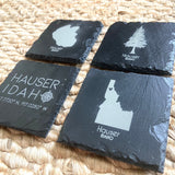 Set of 4 Post Falls, Idaho Slate Coasters
