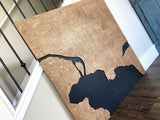 38x36” 3-D Lake Art - Lake Coeur d’Alene