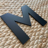 M - 7” Letter Painted Black Alphabet Letters