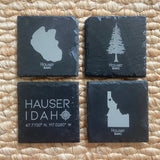 Set of 4 Rathdrum, Idaho Slate Coasters
