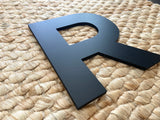 R - 7” Letter Painted Black Alphabet Letters