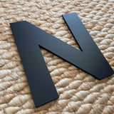 N - 7” Letter Painted Black Alphabet Letters