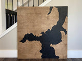 38x36” 3-D Lake Art - Lake Coeur d’Alene