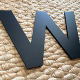 W - 7” Letter Painted Black Alphabet Letters