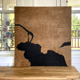 38x36” 3-D Lake Art - Lake Coeur d’Alene