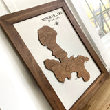 3-D Raised Lake Map of Loon Lake, WA