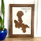 3-D Raised Lake Map of Loon Lake, WA
