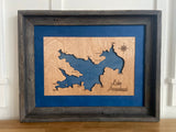 Lake Arrowhead, California Custom Engraved 3-D Wood Map Wall Hanging