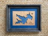 Lake Arrowhead, California Custom Engraved 3-D Wood Map Wall Hanging