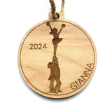 Cheerleader Ornament - Cheer Dancer Cheer Team Engraved Wood Christmas Ornament