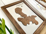 3-D Raised Lake Map of Loon Lake, WA