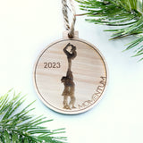 Cheerleader Ornament - Cheer Dancer Cheer Team Engraved Wood Christmas Ornament