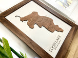 3-D Raised Lake Map of Loon Lake, WA