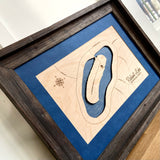 Radiant Lake, Idaho Engraved 3-D Wood Map