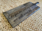 25x9” Mango Wood Paddle Engraved Charcuterie Board and/or Pizza Peel
