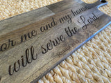 25x9” Mango Wood Paddle Engraved Charcuterie Board and/or Pizza Peel