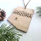 Our First Christmas Arizona Wood Christmas Ornament