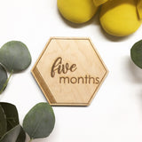Hexagon Baby Monthly Milestone Discs