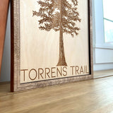 10x18” Personalized Wood Evergreen Sign