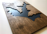 Bead Lake Custom Map Sign