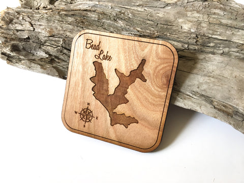 Wood coaster featuring Bead Lake, Washington