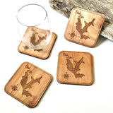 Wood coaster featuring Bead Lake, Washington