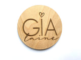 Gia Laine Wood Name Plaque