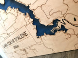 CDA Detailed Road Map of Lake Coeur d'Alene Idaho - CDA Lake