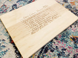 Cutting Board - Engraved Family Recipe Keepsake