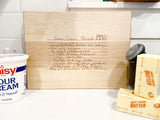 Cutting Board - Engraved Family Recipe Keepsake