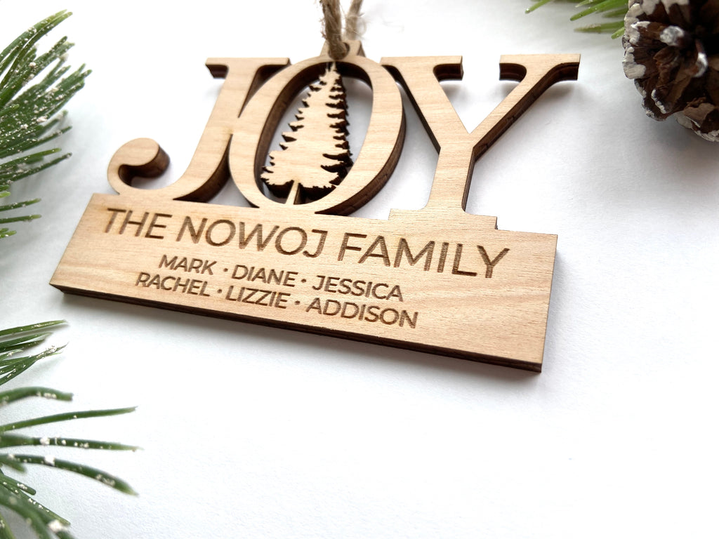 Heart Shaped Personalized Wood Christmas Ornament – North Idaho Made