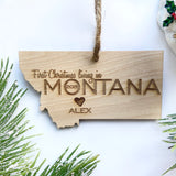 First Christmas Living in Montana Christmas Ornament
