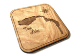 Cocolalla Lake Idaho Wood Coasters