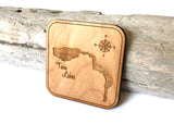 Cocolalla Lake Idaho Wood Coasters