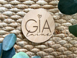 Heart over the i | Personalized Baby Name Announcement Plaque