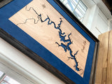 Grand Lake Oklahoma Engraved 3-D Wood Wall Art