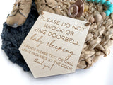 Do Not Knock Or Ring - Baby Sleeping Sign Front Door Sign