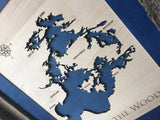 Big Whiteshell Lake, Manitoba Canada - Custom Engraved 3-D Wood Map Wall Hanging