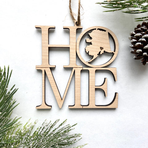 Alaska HOME State Ornament