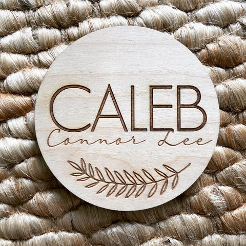 Baby Name Announcement Plaque