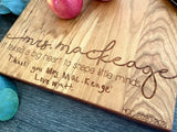 Personalized Engraved Cherry or Maple Cutting Boards