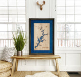 Grand Lake Oklahoma Engraved 3-D Wood Wall Art