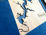 Grand Lake Oklahoma Engraved 3-D Wood Wall Art