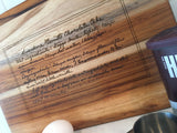 Cutting Board - Engraved Family Recipe Keepsake