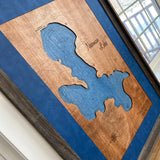Newman Lake, Washington - Custom Engraved 3-D Wood Map Wall Hanging