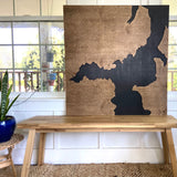 Single or Set of Two 38x36” 3-D Lake Art - Lake Coeur d’Alene